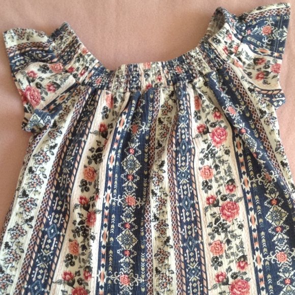 Arizona Jeans Floral Peasant Blouse, Girls' Sz. M - Picture 5 of 7